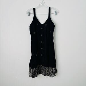 Rayasun Black Tank Top Sundress With Cheers Print Women’s Size L